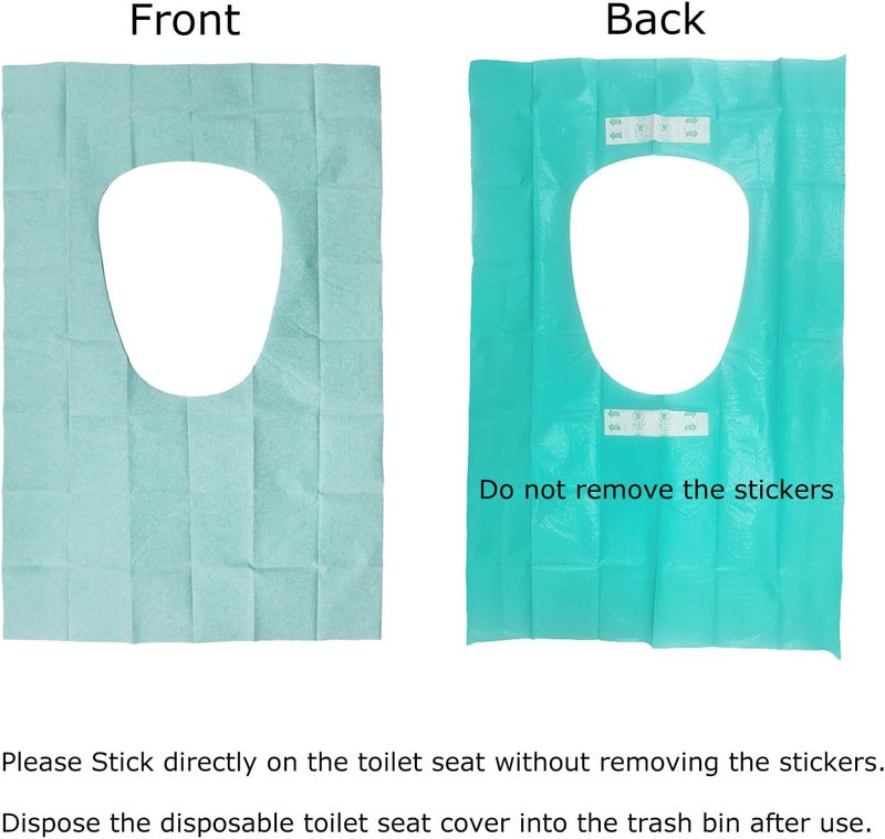 Greenour Disposable Toilet Seat Covers | 60 Travel Pack | Extra Thick & Waterproof | Sticker-Free Design for Adults & Kids | Great for Public Toilets (Airplane, Restroom, Outdoors) - Image 4